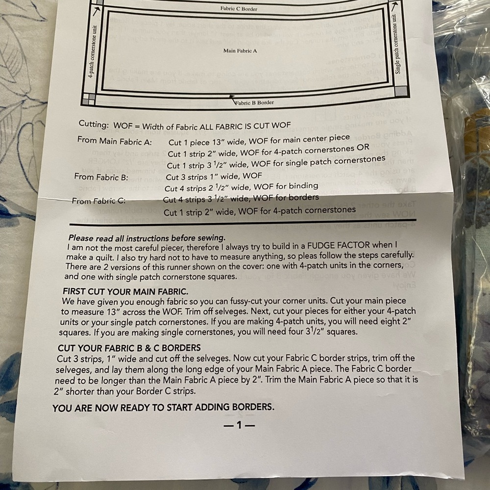 TableRunnerQuilt Kit - Picture 4 of 10